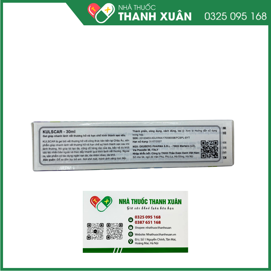 Kulscare Gel - Giúp nhanh lành vết thương